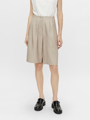 Y.A.S Loose fit Pleat-Front Pants 'Reemaj' in Beige: front