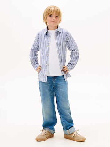 TOMMY HILFIGER Regular Fit Skjorte 'FLEX' i blå