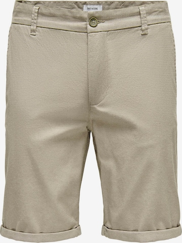 pilka Only & Sons Standartinis „Chino“ stiliaus kelnės 'Peter Dobby': priekis