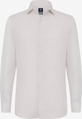 Coupe regular Chemise business Boggi Milano en blanc : devant