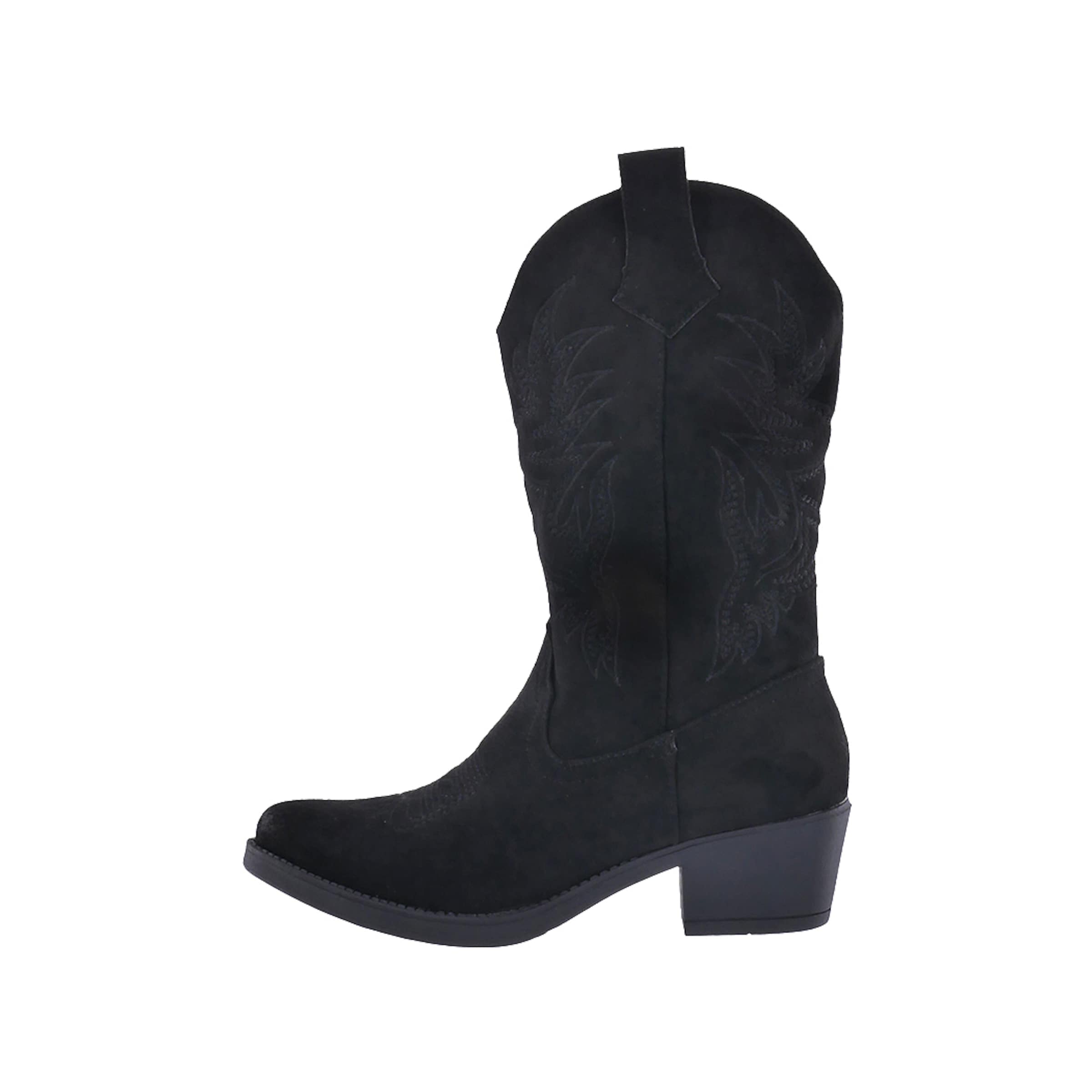 Bottes de cowboy Elara en noir