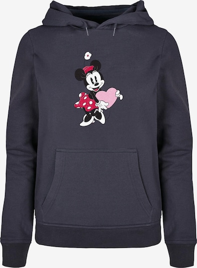 ABSOLUTE CULT Sweatshirt 'Minnie Mouse - Love Heart' in navy / rot / schwarz / weiß, Produktansicht