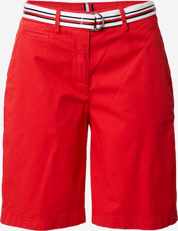 TOMMY HILFIGER Loosefit Chino kalhoty – červená: přední strana