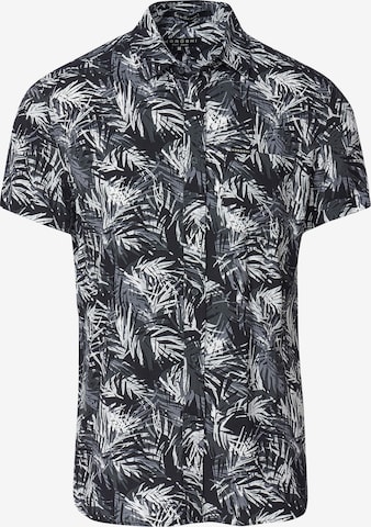 KOROSHI Regularny krój Koszula w kolorze czarny: przód