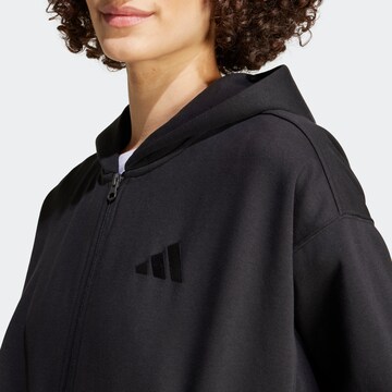 ADIDAS SPORTSWEAR Athletic Zip-Up Hoodie in Black