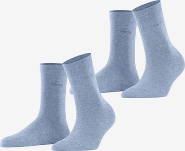 ESPRIT Socken 'Basic Easy 2-Pack' in Blau: Vorderseite
