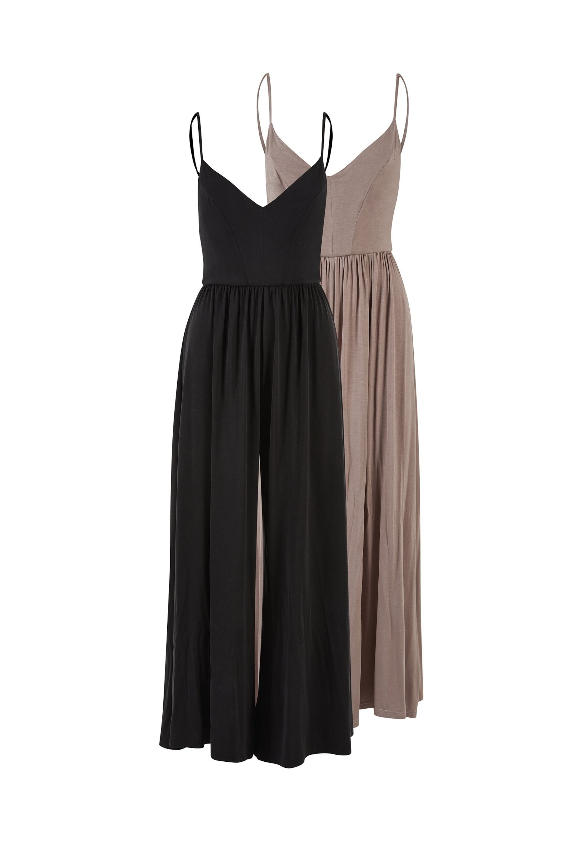 Urban Classics Jumpsuit in Beige: voorkant