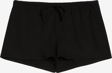 Bershka Regular Housut värissä musta: etupuoli
