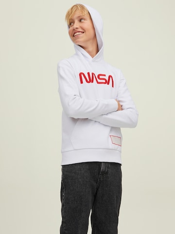 Jack & Jones Junior Sweatshirt in Wit: voorkant