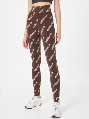 ADIDAS ORIGINALS Skinny Leggings in Brown: front