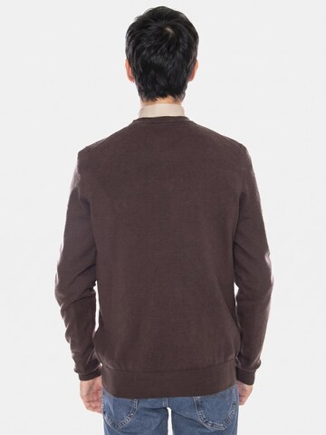 Lyle & Scott Sweter 'Cotton Merino Crew Neck Jumper Espresso' w kolorze brązowy