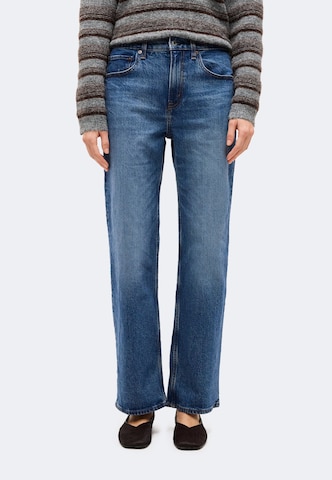 Abercrombie & Fitch Широкий Джинсы в Синий: спереди
