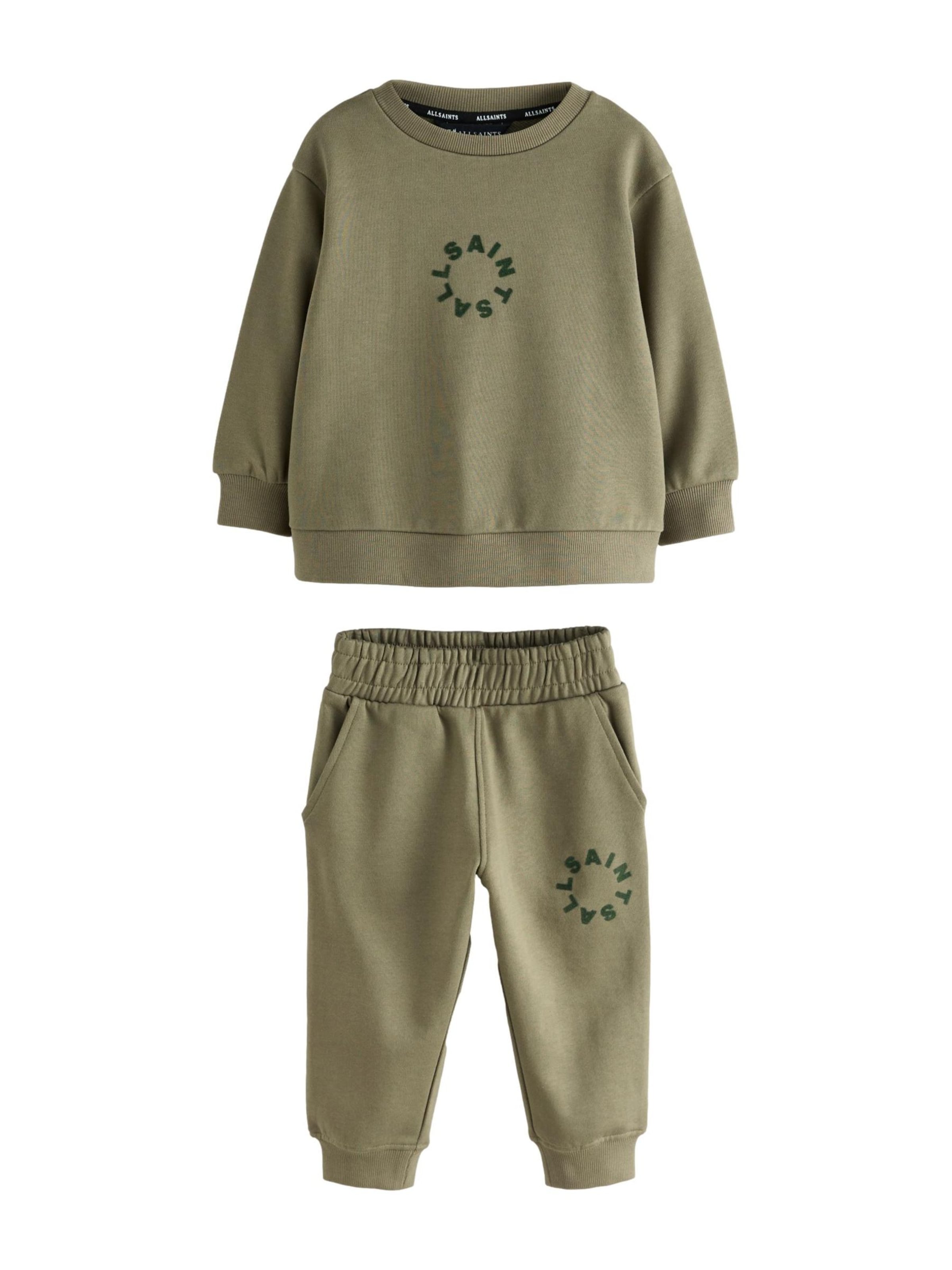 smALLSAINTS Облекло за бягане 'Tierra' в зелено: отпред