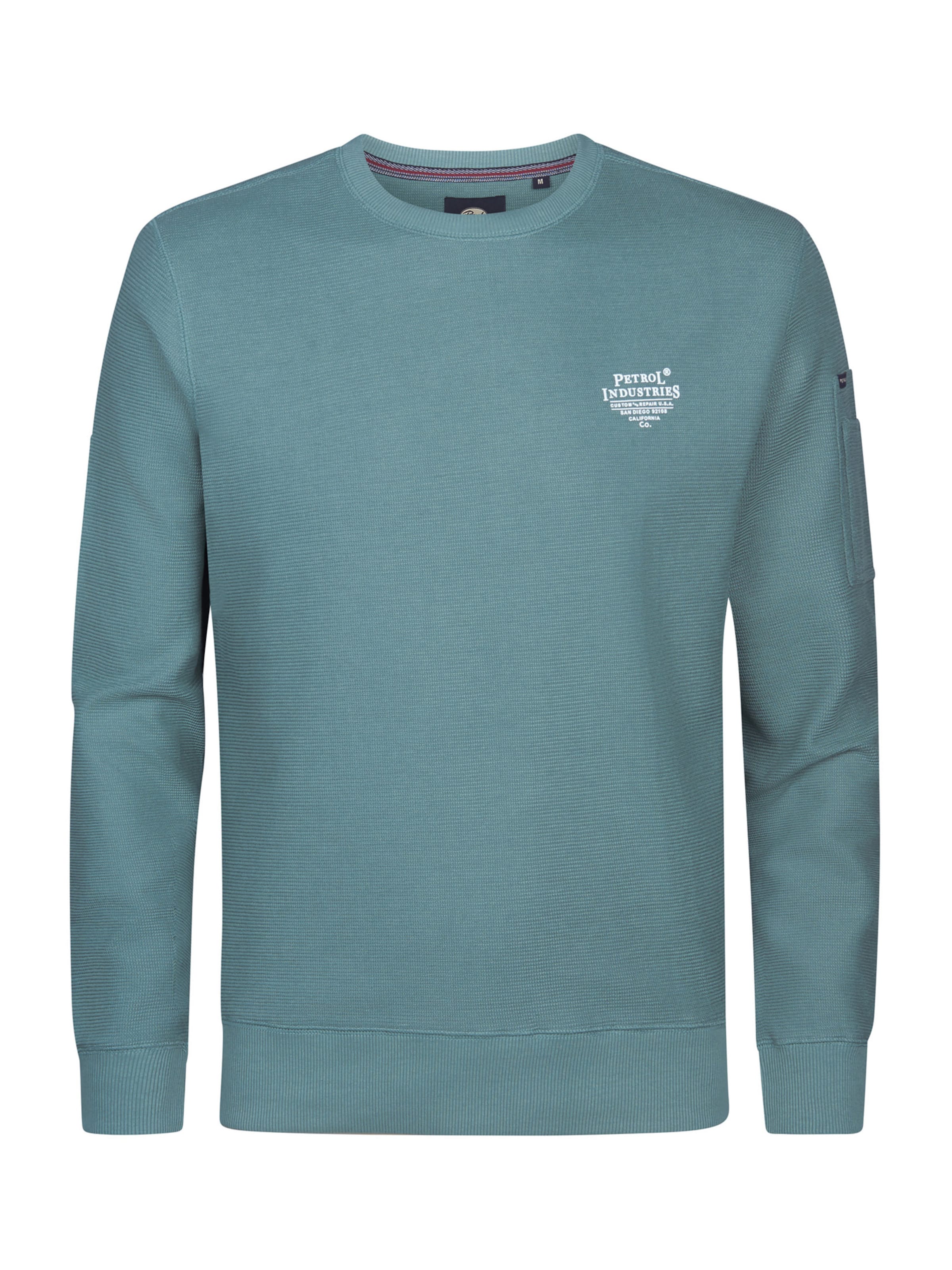 Sweat-shirt Petrol Industries en vert : devant
