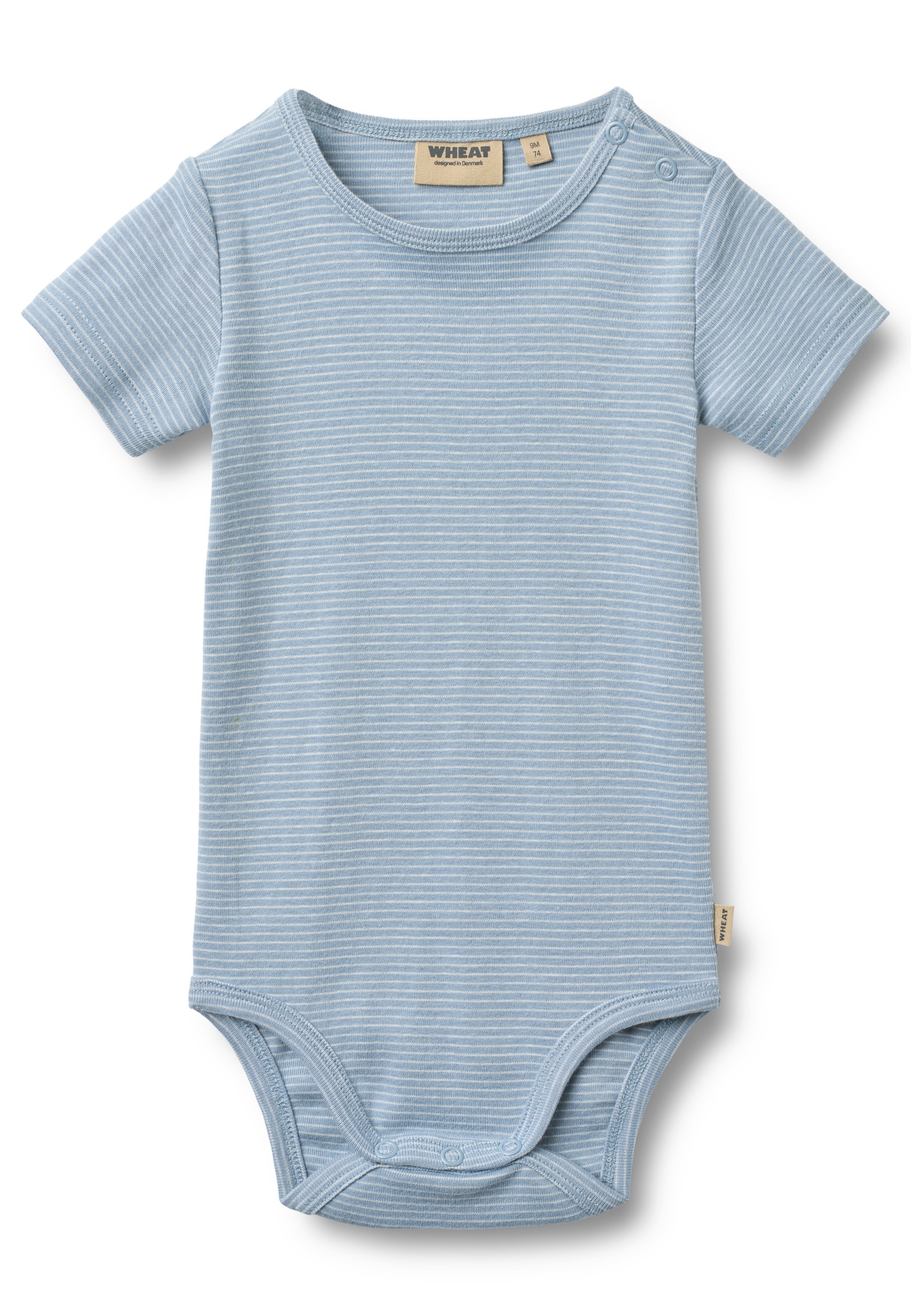 Tutina / body per bambino 'Edvald' di WHEAT in blu: frontale
