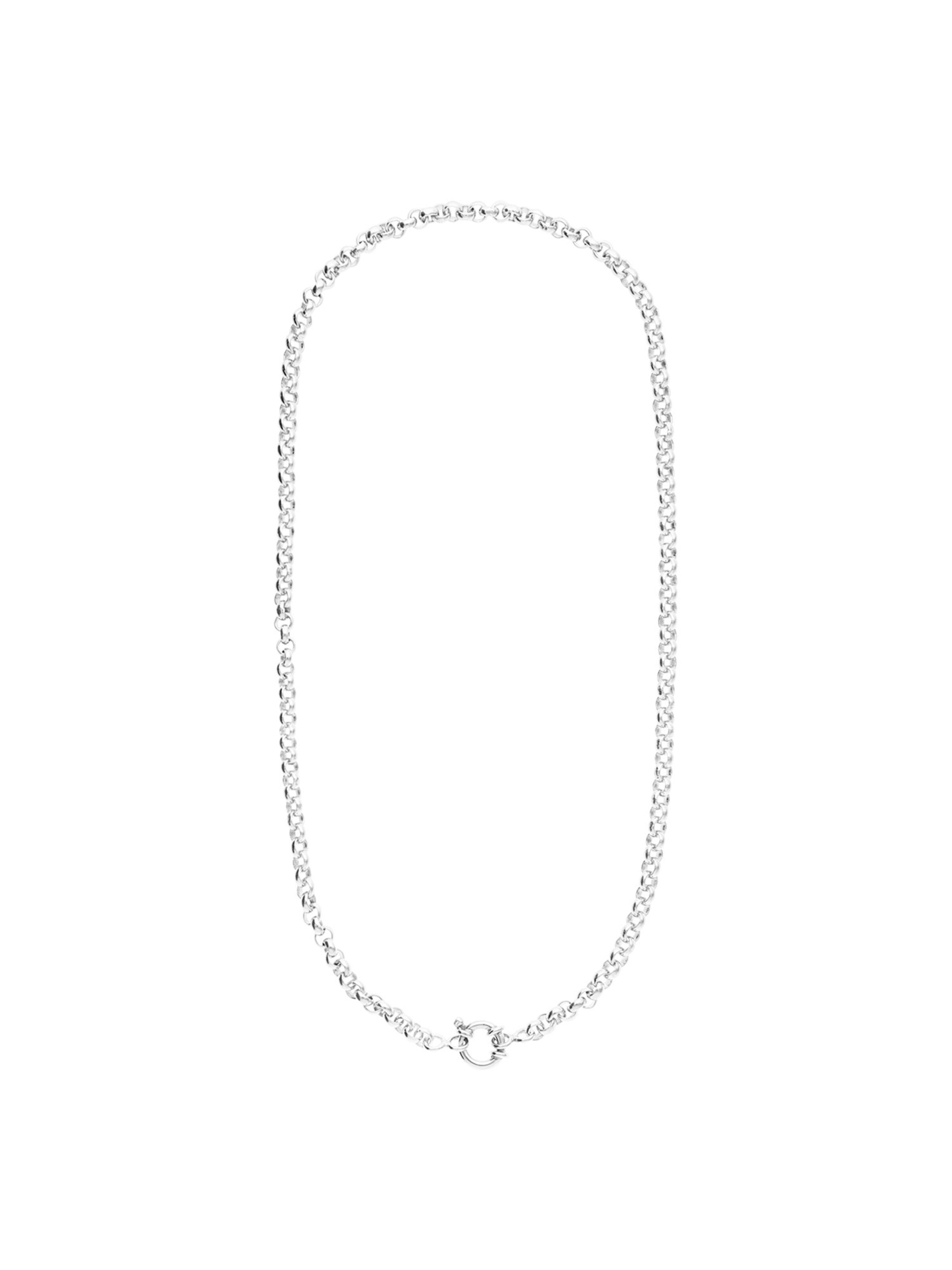 Lucardi Ketting 'Basic' in Zilver: voorkant