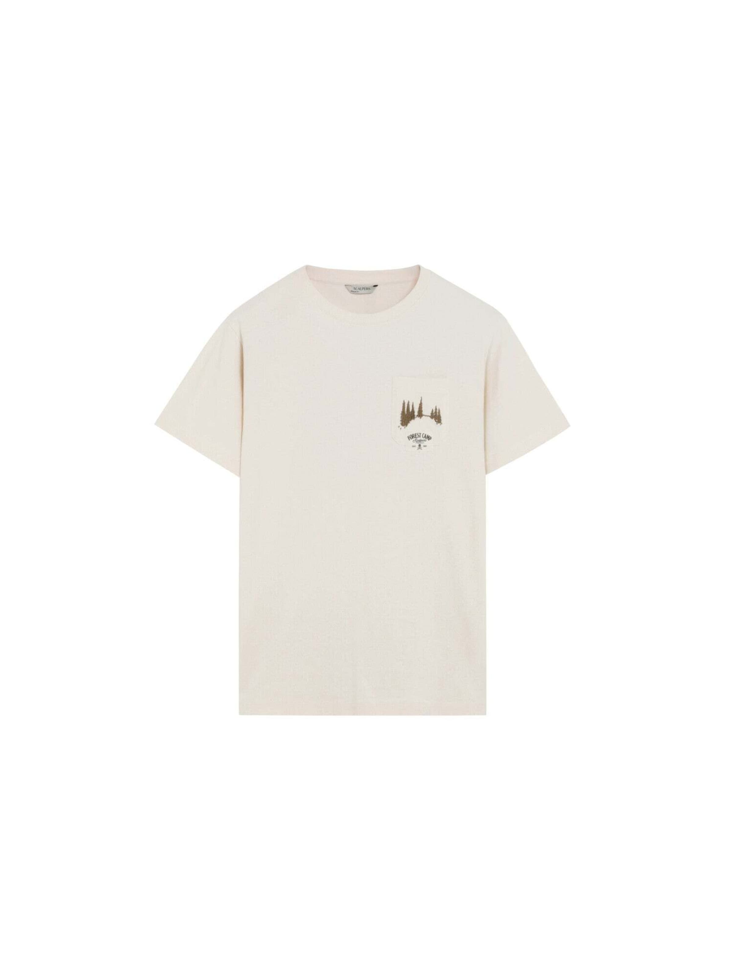 Scalpers T-Shirt 'Forest' in Beige: Vorderseite