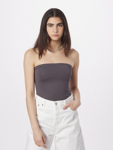 WEEKDAY Top in Grau: Vorderseite