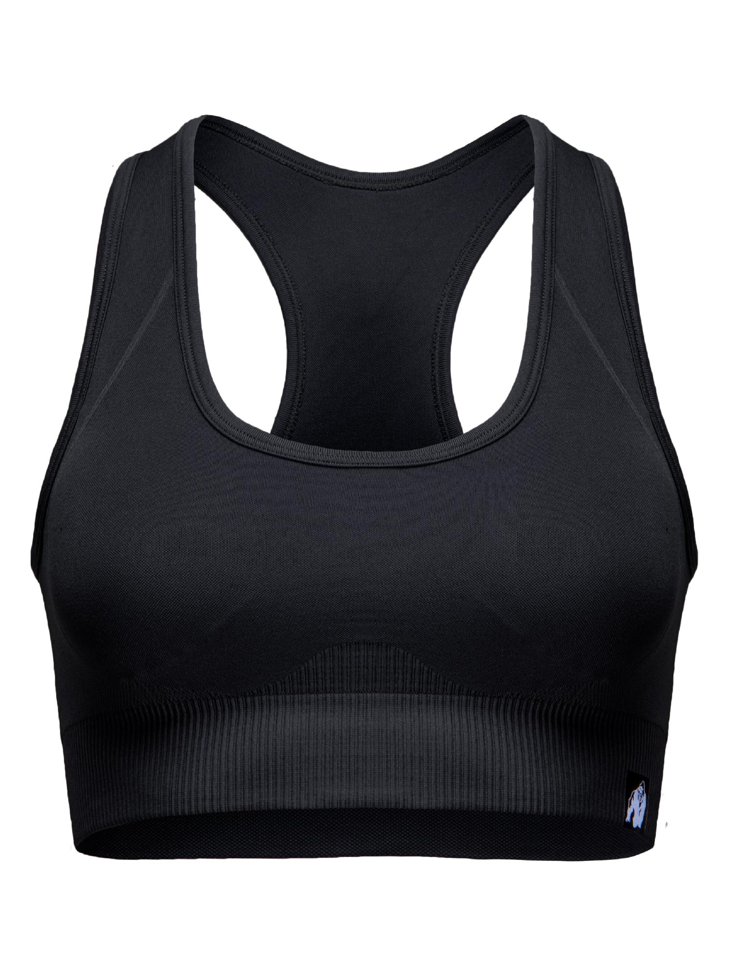 Gorilla Wear Bustier Sport bh 'Yava' in Zwart: voorkant