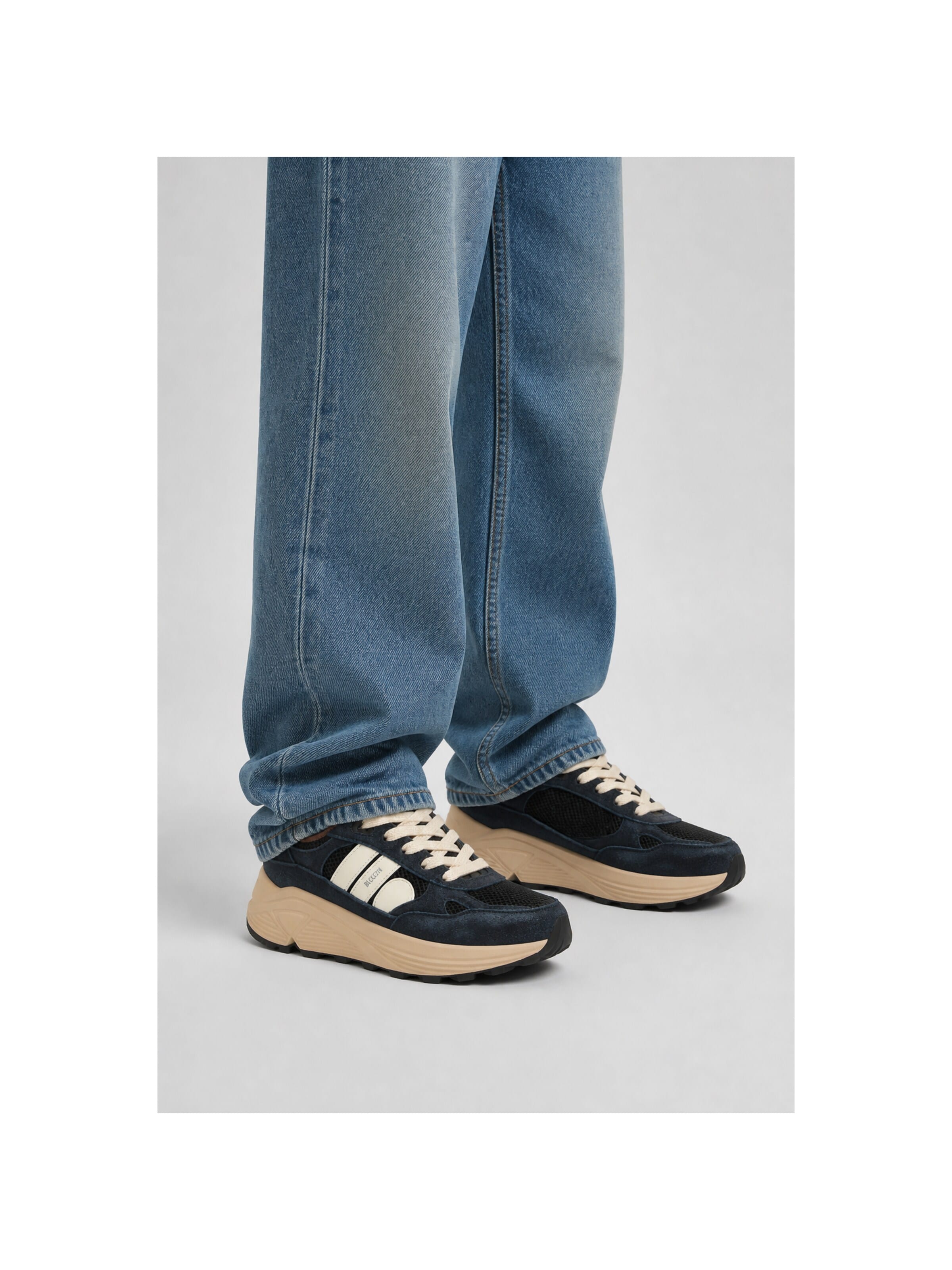 BLACKSTONE Sneakers laag 'V-RILEY' in Blauw
