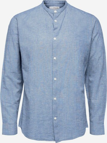 SELECTED HOMME Slim fit Button Up Shirt in Blue: front