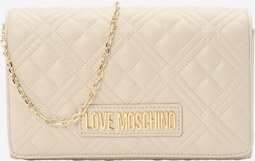 Sac à bandoulière Love Moschino en beige : devant