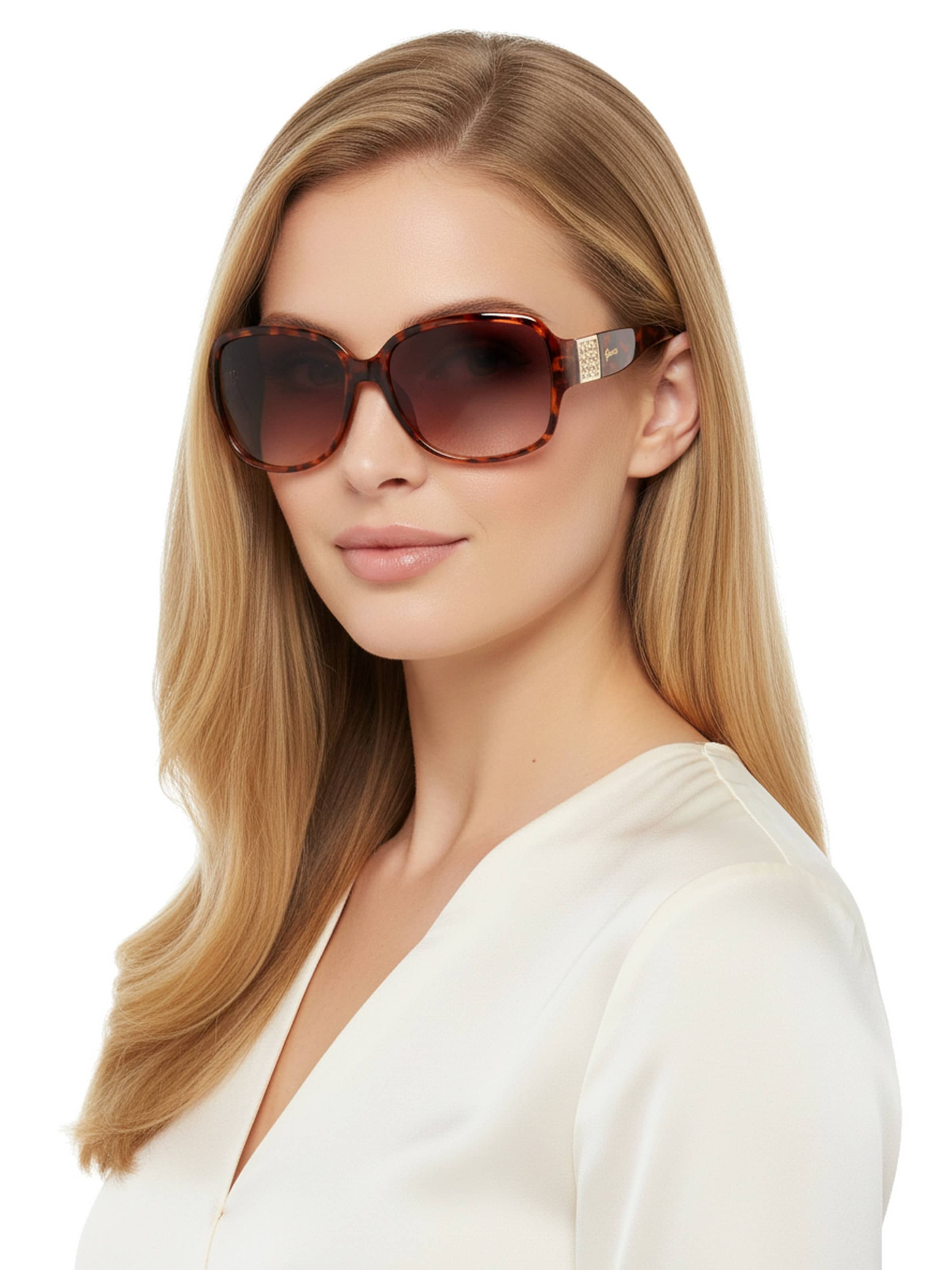 GUESS Zonnebril 'Sonnenbrille' in Bruin: voorkant