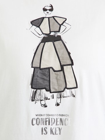 Tricou 'CARKITA' de la ONLY Carmakoma pe alb