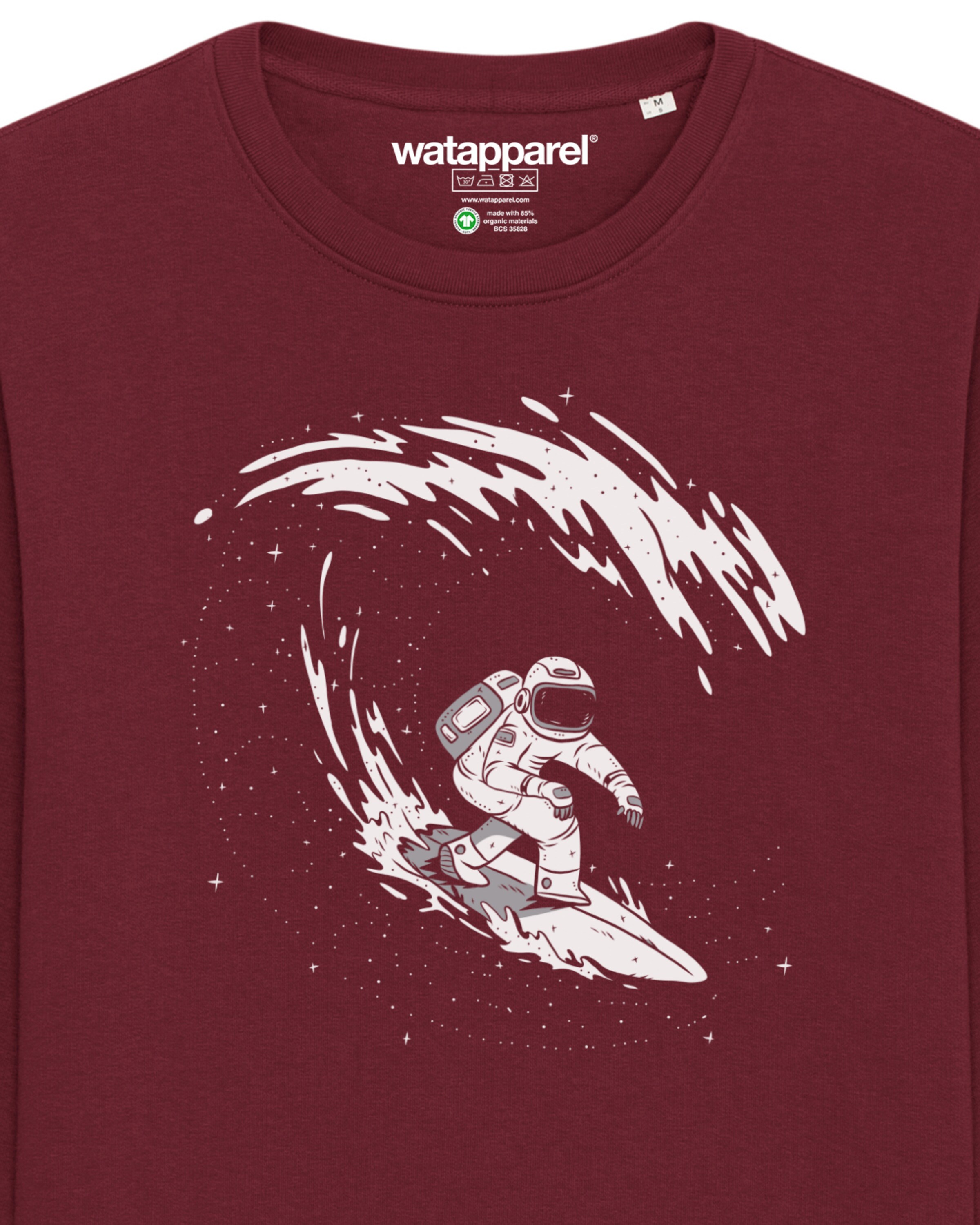 Sweat-shirt ' Surfing Spaceman ' Watapparel en rouge