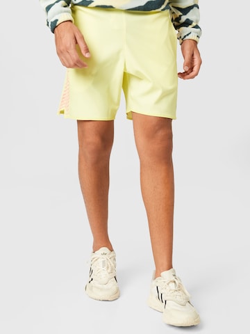 BIDI BADU Regular Workout Pants 'Bevis' in Yellow: front