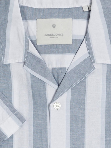 Jack & Jones Plus Comfort fit Button Up Shirt in Blue