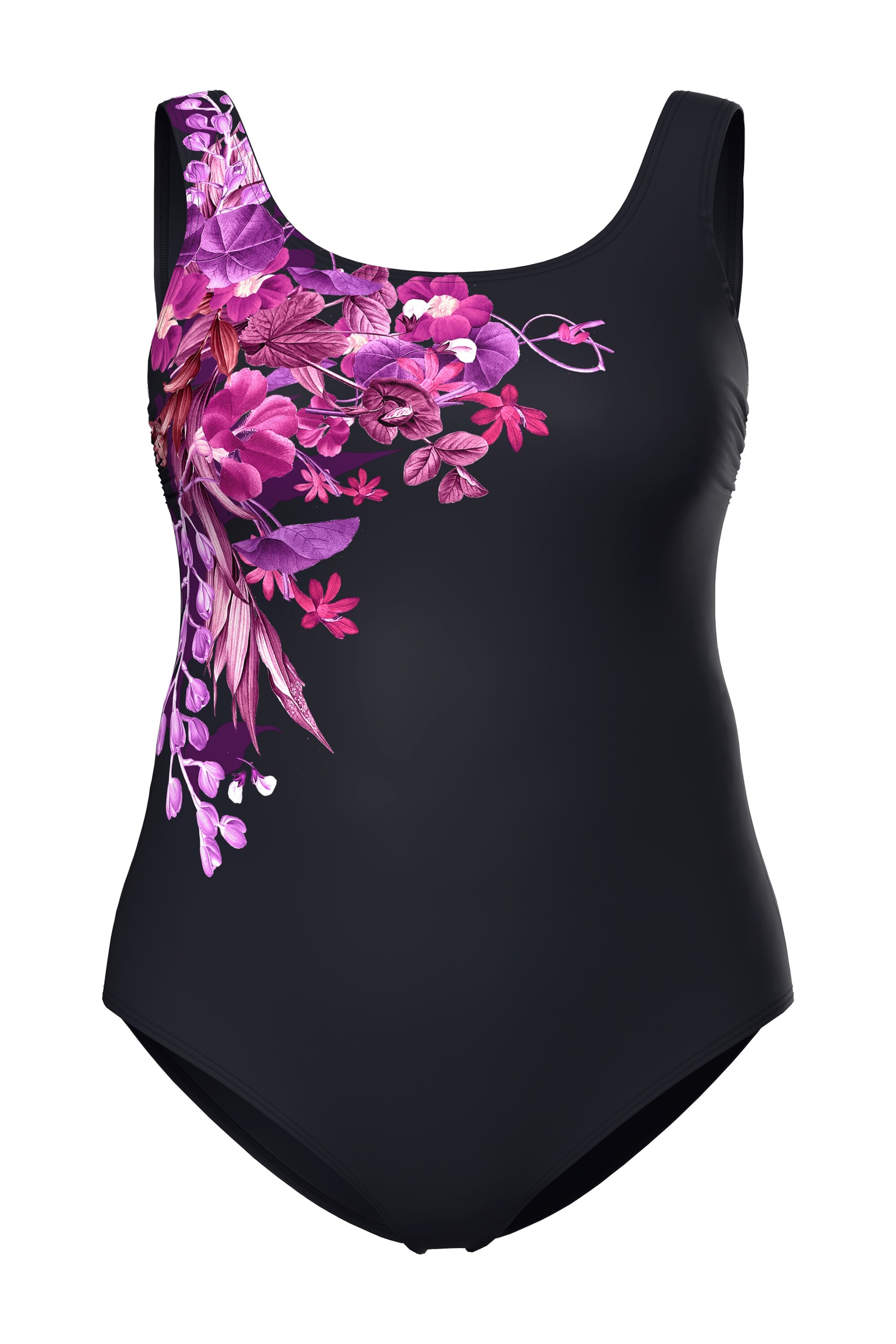 Ulla Popken Bralette Swimsuit in Pink: front