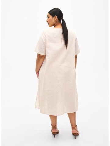 Zizzi Jurk 'FLEX' in Beige