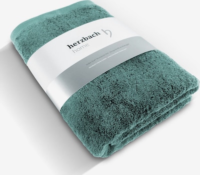 Herzbach home Saunatuch Pura, feingemusterte Bordüre, weich, hochwertig, Flächengewicht 550 gsm in grün, Produktansicht