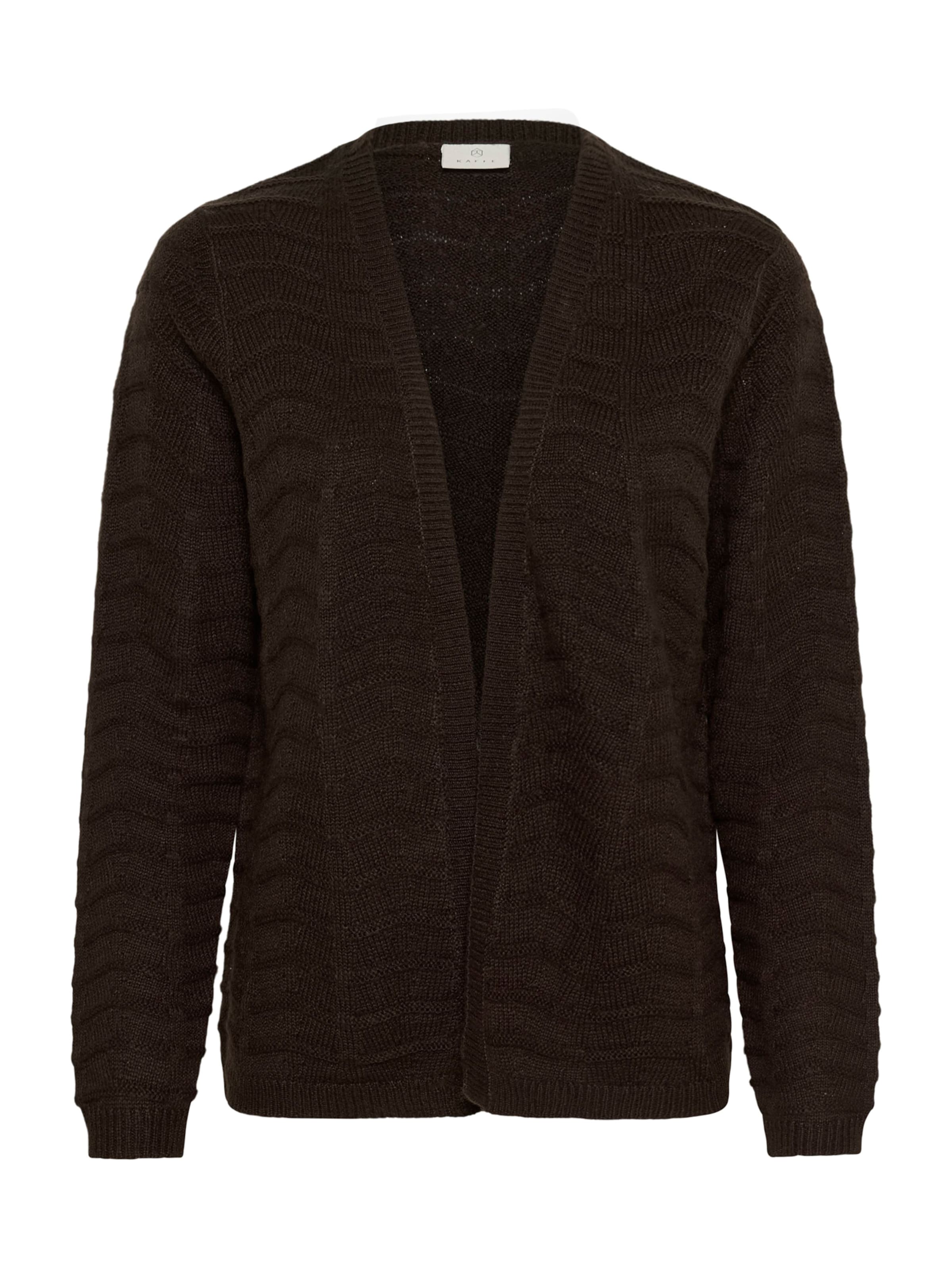 Kaffe Gebreid vest &#x27;KAEmria&#x27; in Bruin: voorkant