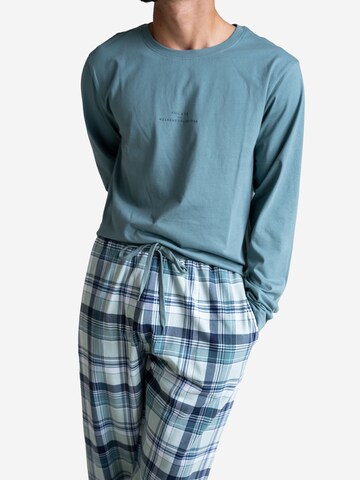 Phil & Co. Berlin Pyjama lang 'Weekend Collection' in Blauw