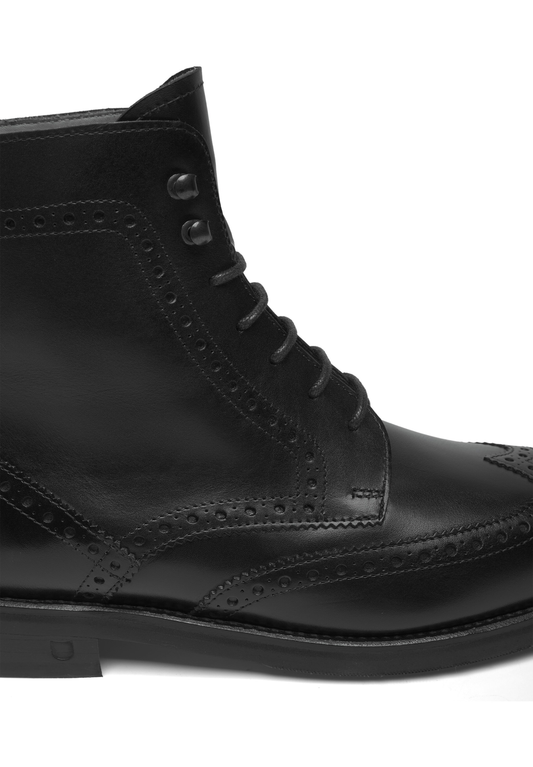 Henry Stevens Schnürboots 'Winston' in Schwarz