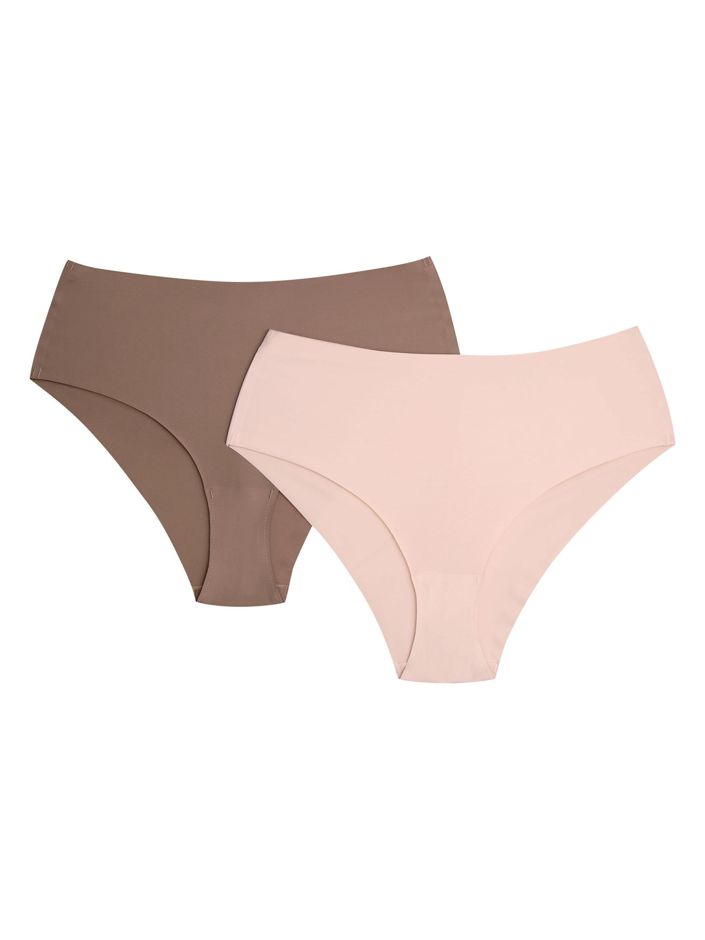Henderson Broekje 'Taillenslip Bump im 2er Pack, hohe Leibhöhe, nahtlos' in Beige: voorkant