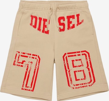 regular Pantaloni 'Bermuda felpa nero per bambino' di DIESEL in beige: frontale