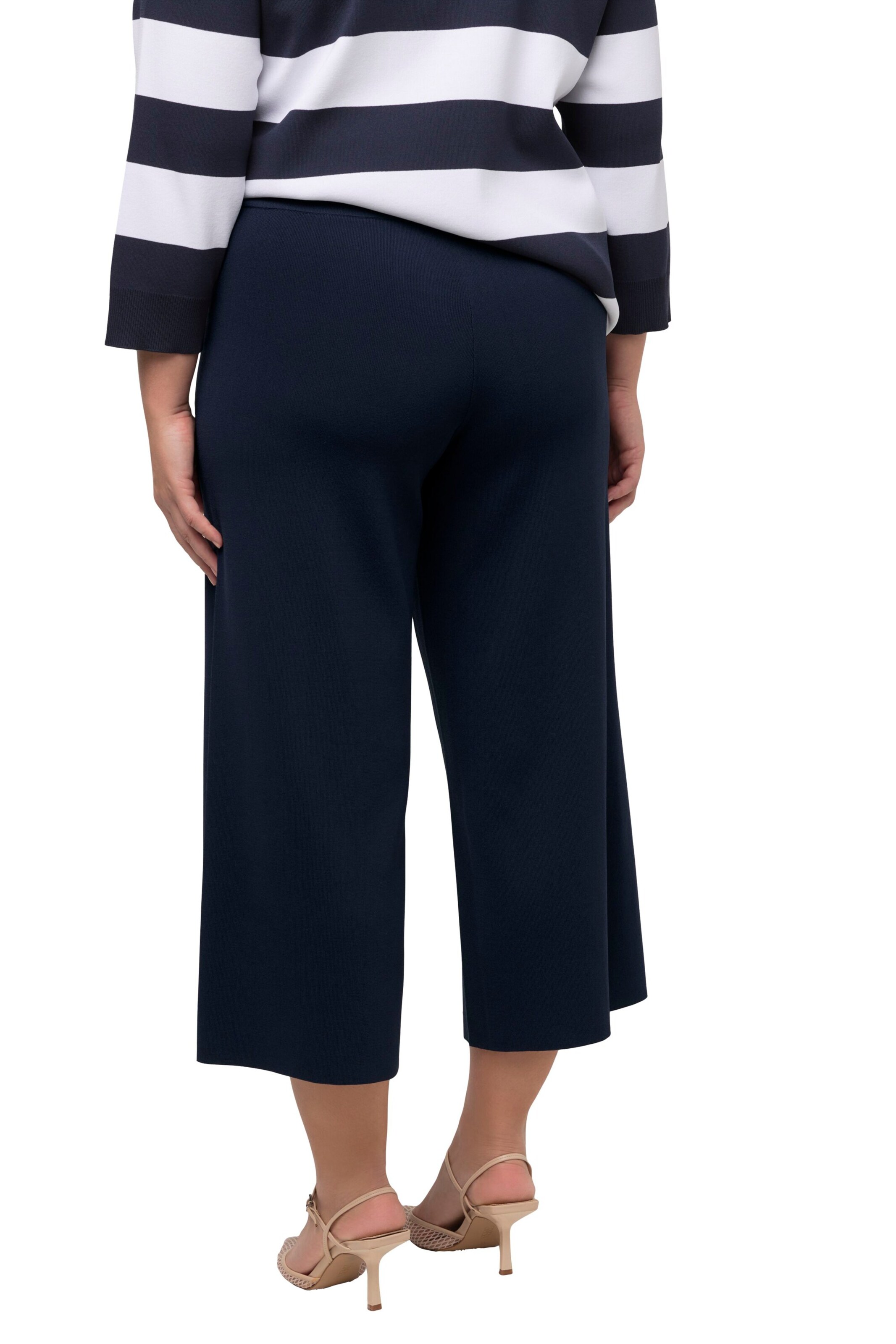 Ulla Popken Wide Leg Hose in Blau