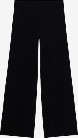 MANGO Široke hlačnice Hlače 'XENPHANT' | črna barva: sprednja stran