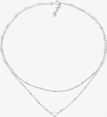 ELLI Choker 'Herz' in Silber: predná strana