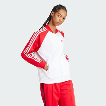 ADIDAS ORIGINALS Суичъри с качулка 'Adicolor Classics' в бяло: отпред