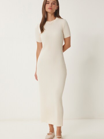 Happiness İstanbul Kootud kleit, värv beež: eest vaates