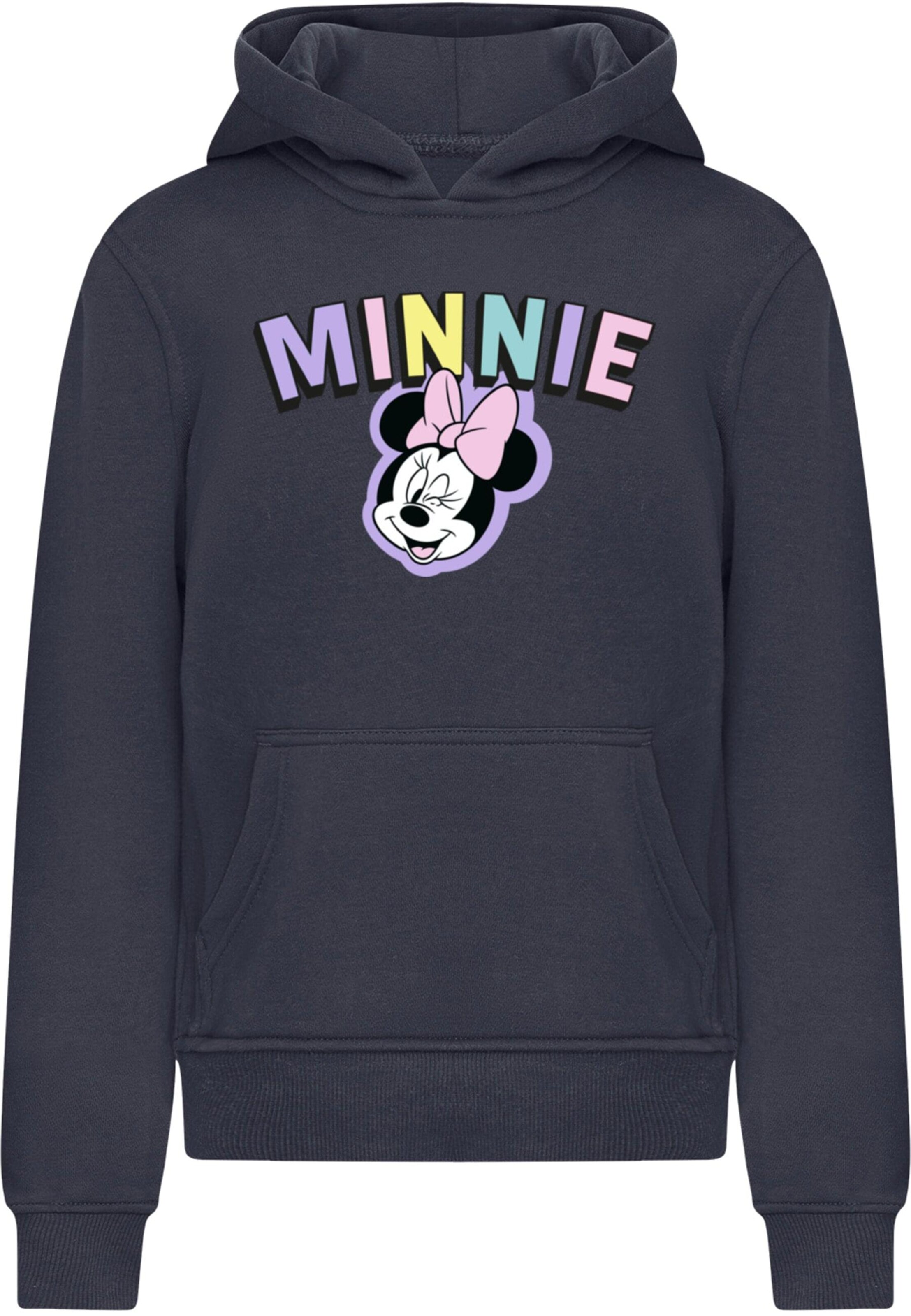 ABSOLUTE CULT Sweatshirt 'Minnie Mouse - Rainbow' in Blau: Vorderseite