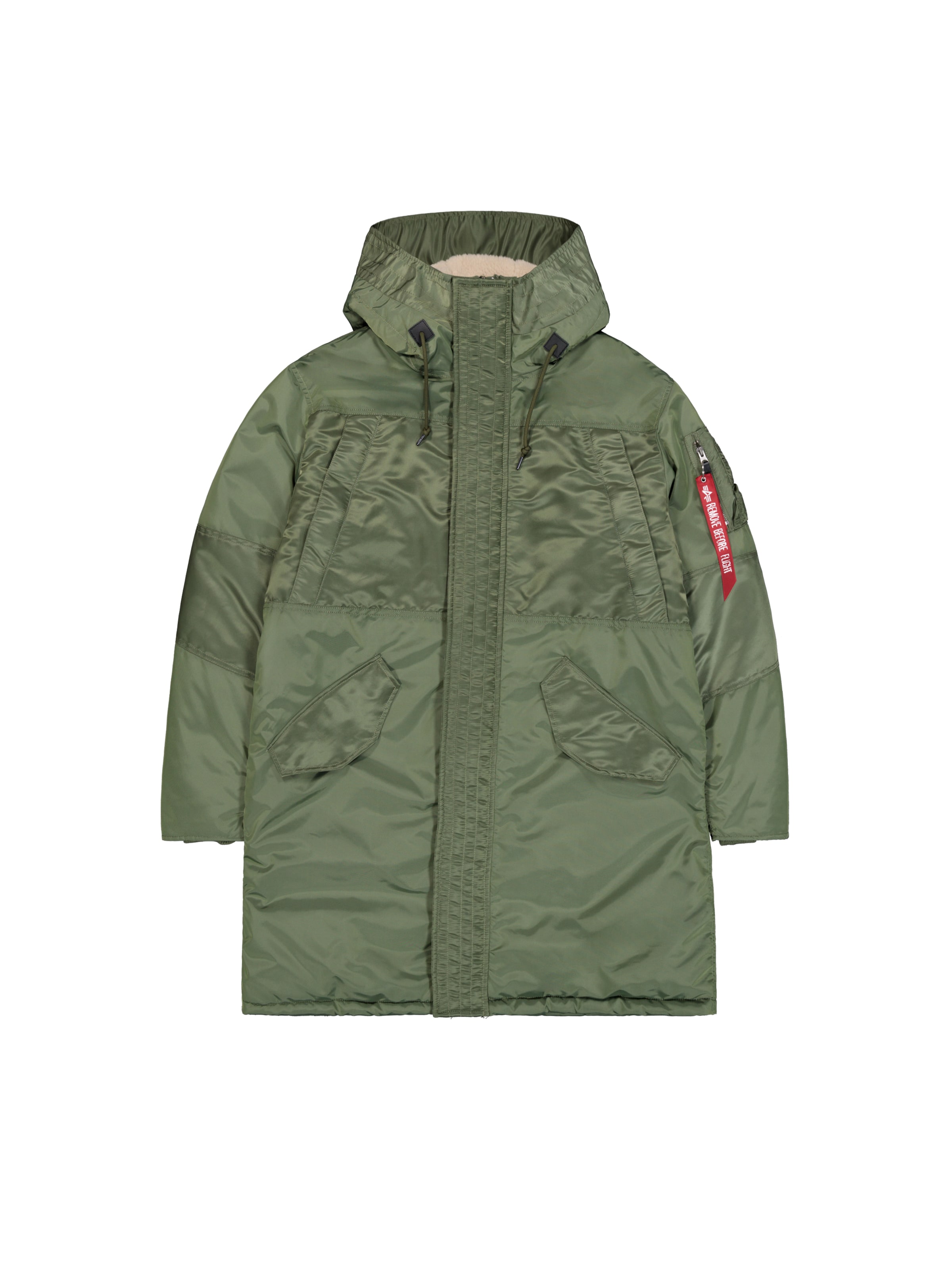 ALPHA INDUSTRIES Prechodná parka - Zelená: predná strana