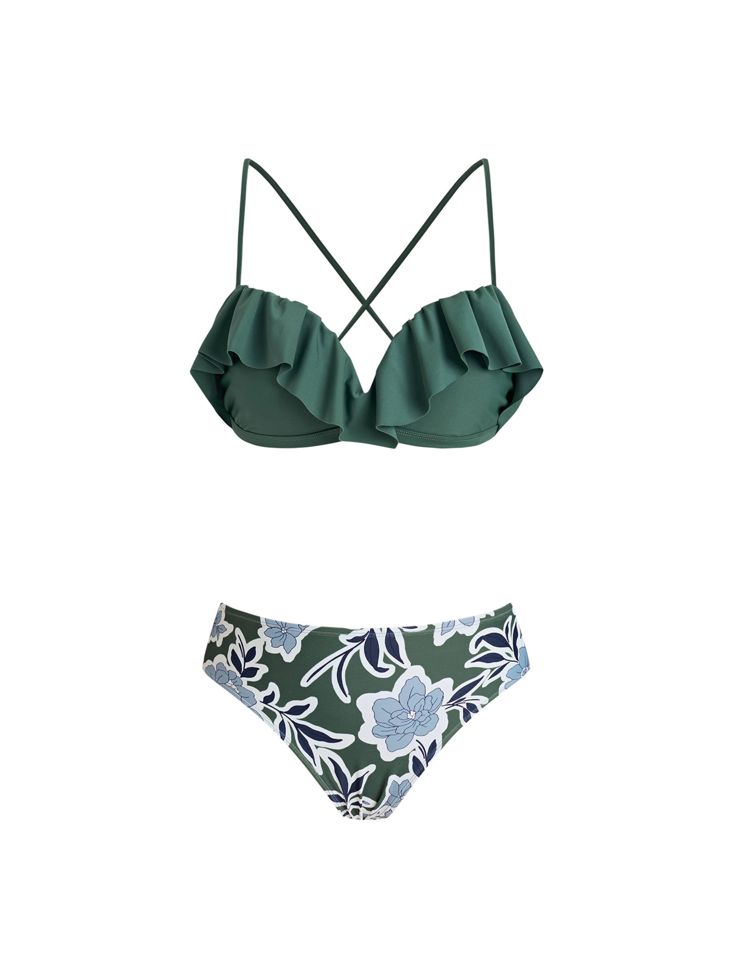 Cupshe Push-up Bikini‌‌‌‌‌‌‌ in Grün: Vorderseite