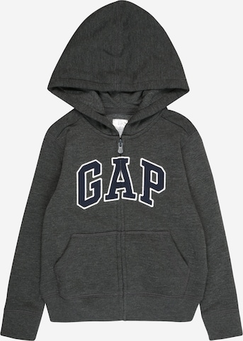 GAP Regular fit Ζακέτα φούτερ σε γκρι: μπροστά