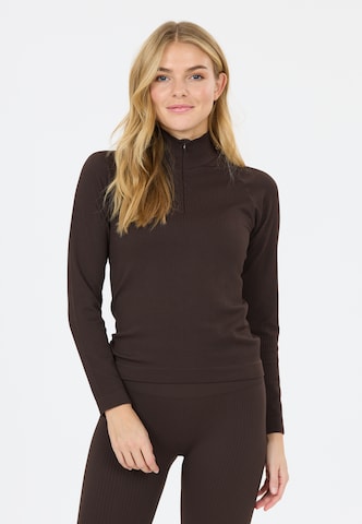 Athlecia Midlayer 'Cozi' in Braun: Vorderseite