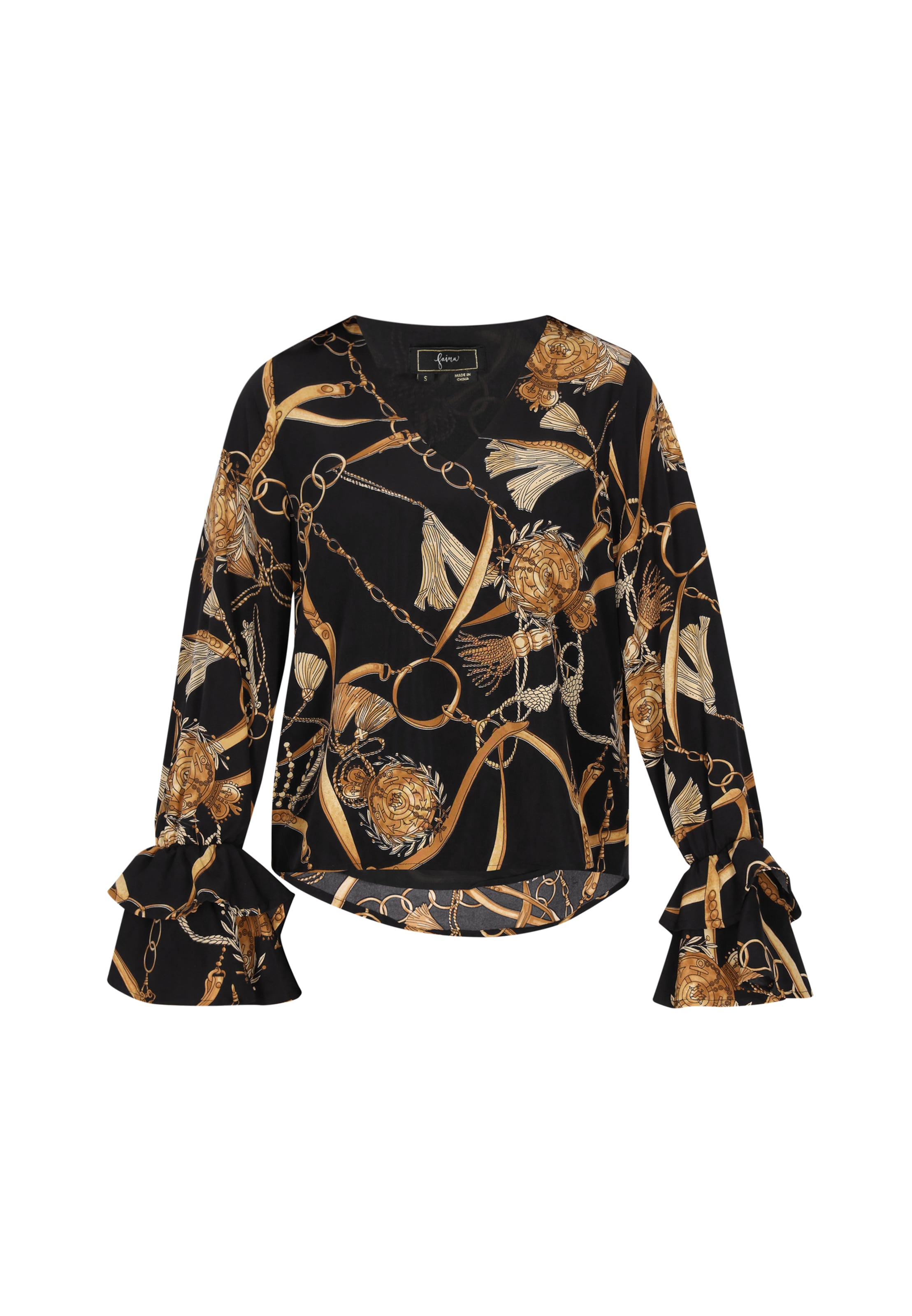 faina - Blusa en negro: frente